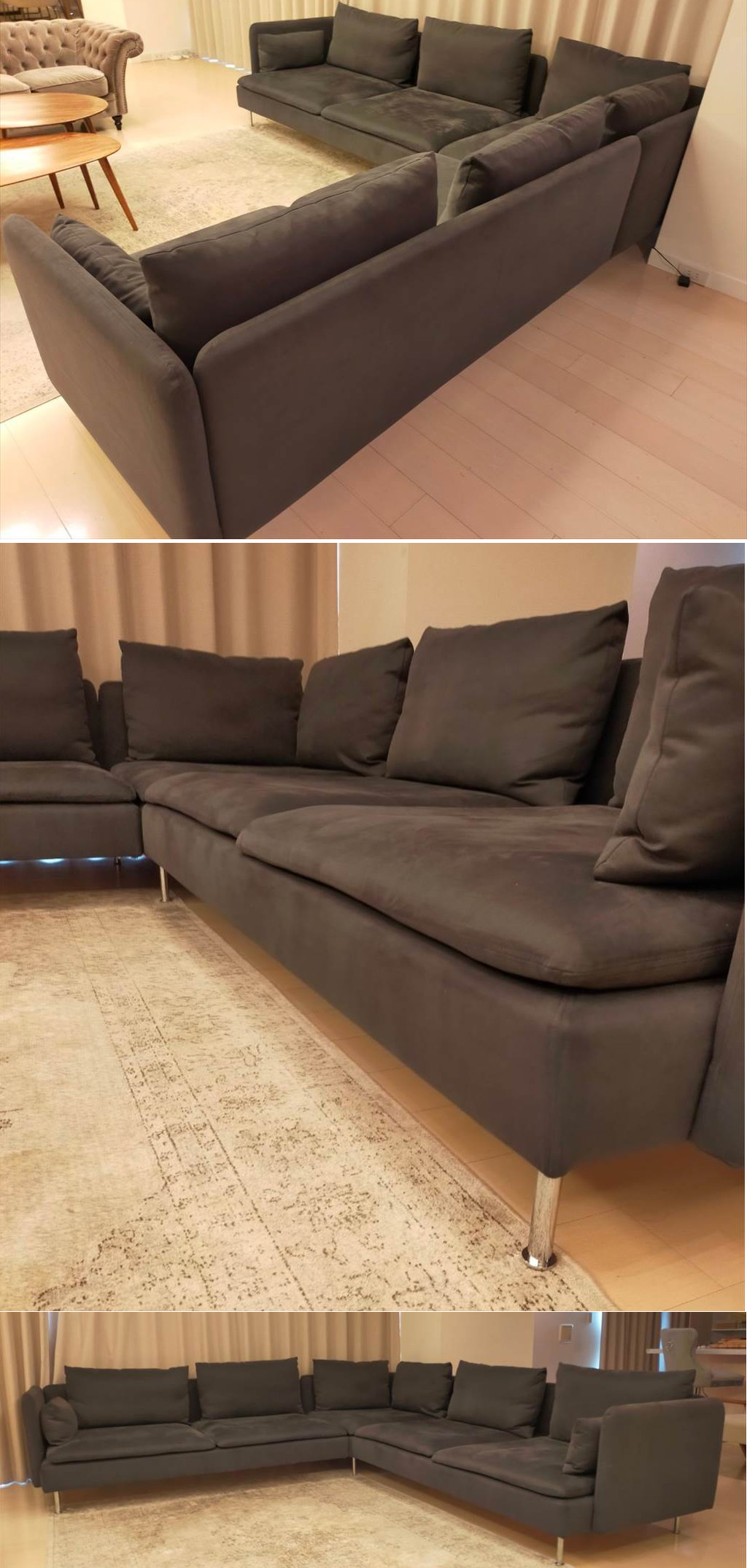 Yahoo!オークション IKEA イケア SODERHAMN 高品質コーナーソファセ...