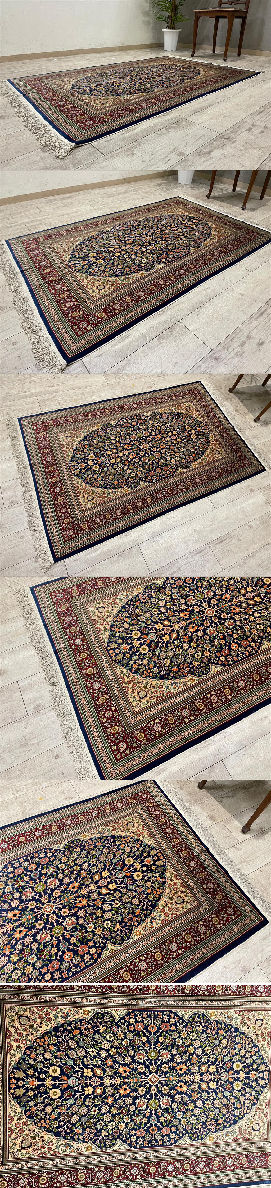 トルコ 最高級シルク絨毯 工房名有 約100万円 152×97cm 緻密10ノット