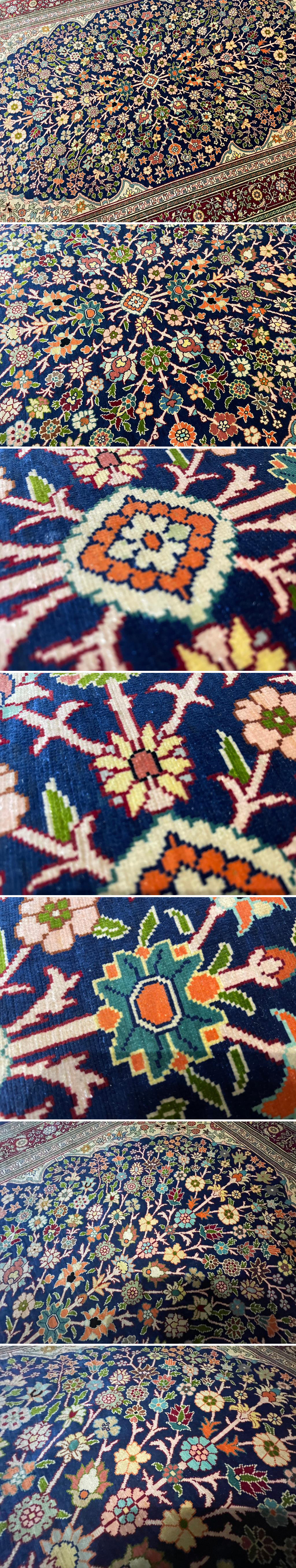 トルコ 最高級シルク絨毯 工房名有 約100万円 152×97cm 緻密10ノット