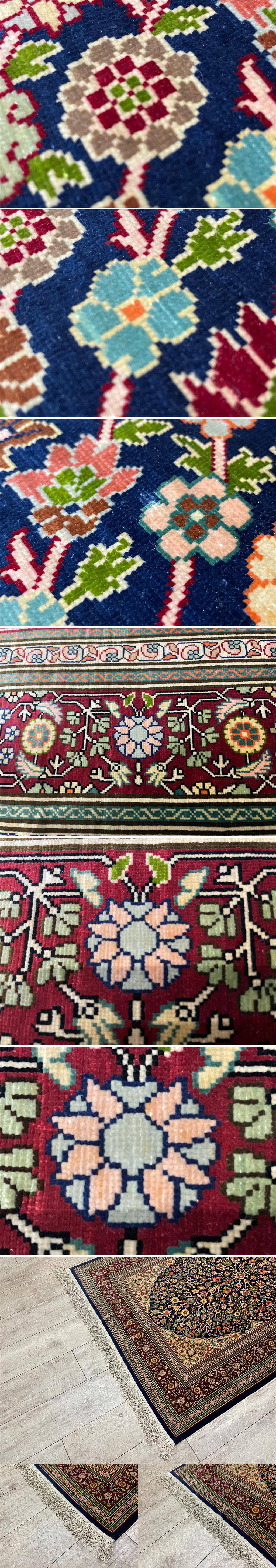 トルコ 最高級シルク絨毯 工房名有 約100万円 152×97cm 緻密10ノット