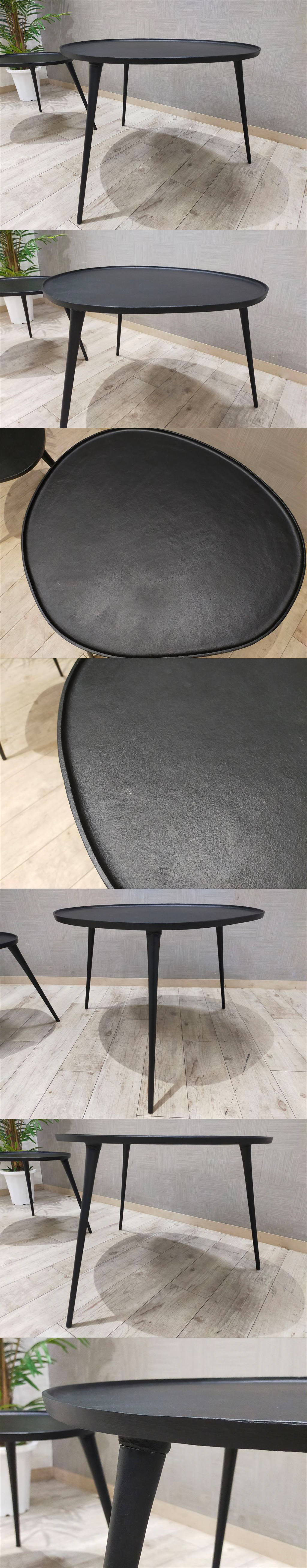 ZARA  メタルテーブルセット ZARA HOME メタルテーブル2点セット ブラック系 アルミニウム