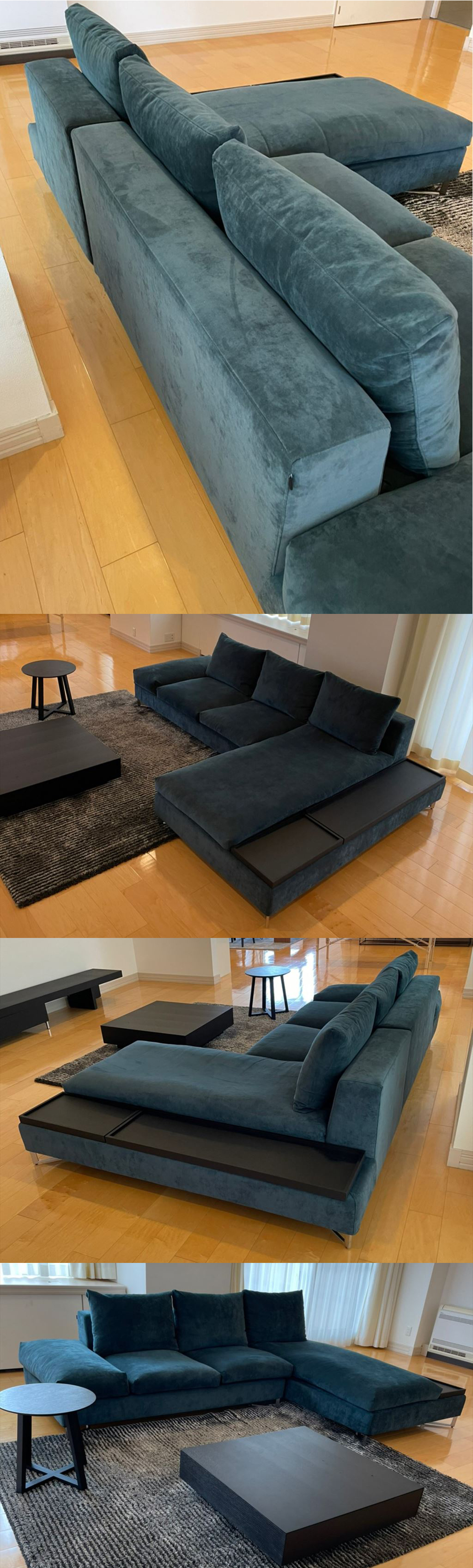 【目立った傷や汚れなし】超美品 songdream ソングドリーム Ruscello カウチソファ 約33万円 ファブリック ルシェロ 向右