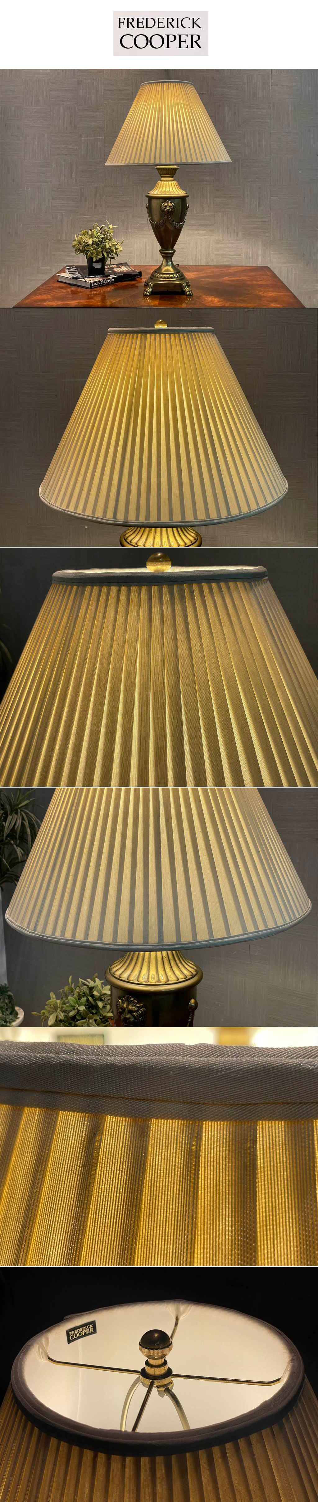 【目立った傷や汚れなし】美品 アメリカ FREDERICK COOPER 高級テーブルランプ 直径52 高87cm IDC大塚家具