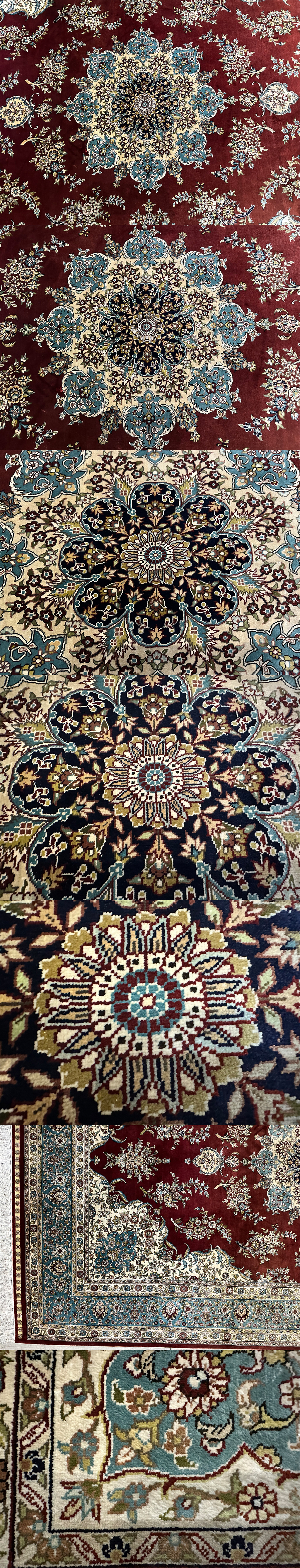 完売】 工房名有 250×154cm 約150万円 緻密9ノット 最高級ペルシャ絨毯