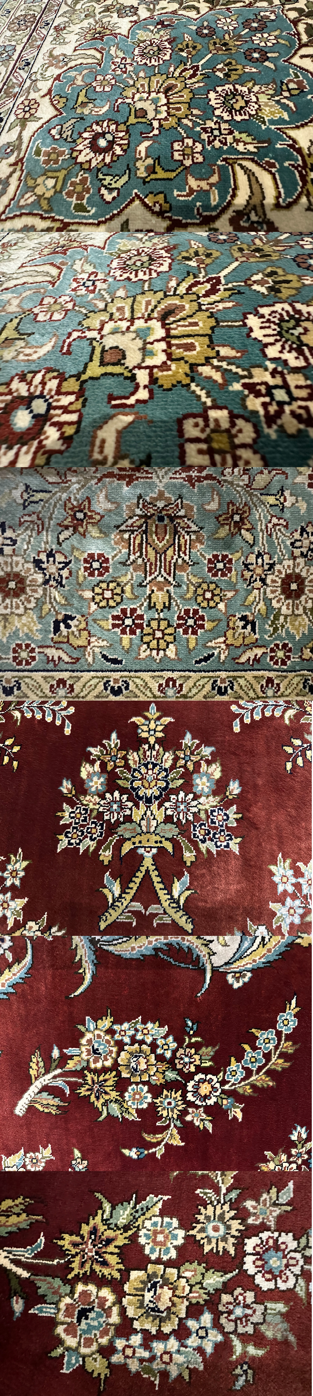 完売】 工房名有 250×154cm 約150万円 緻密9ノット 最高級ペルシャ絨毯